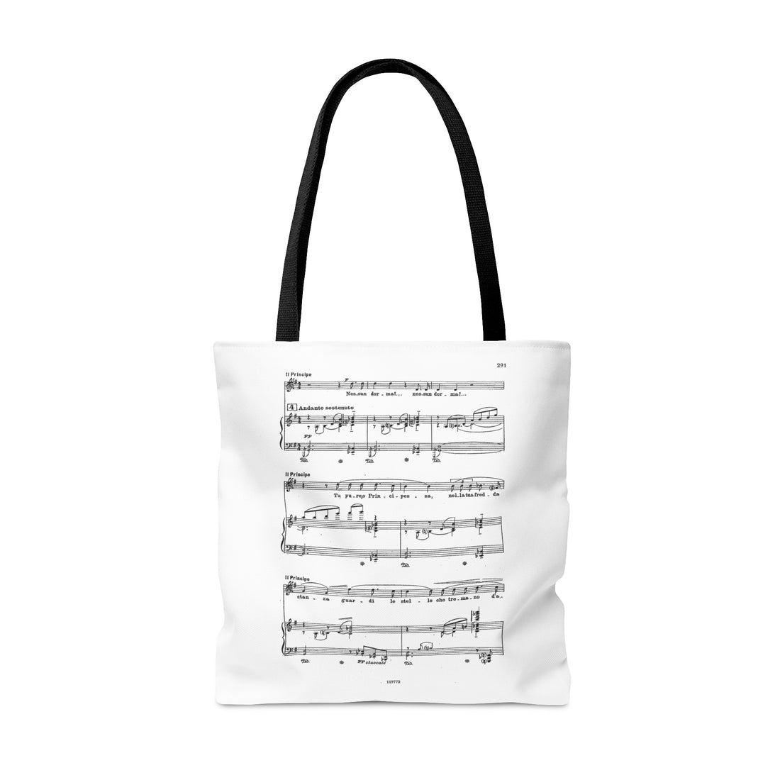 Puccini Madame Butterfly - Tu Tu Piccolo Iddio & Nessun Dorma from Turandot (Double Sided Tote Bag)