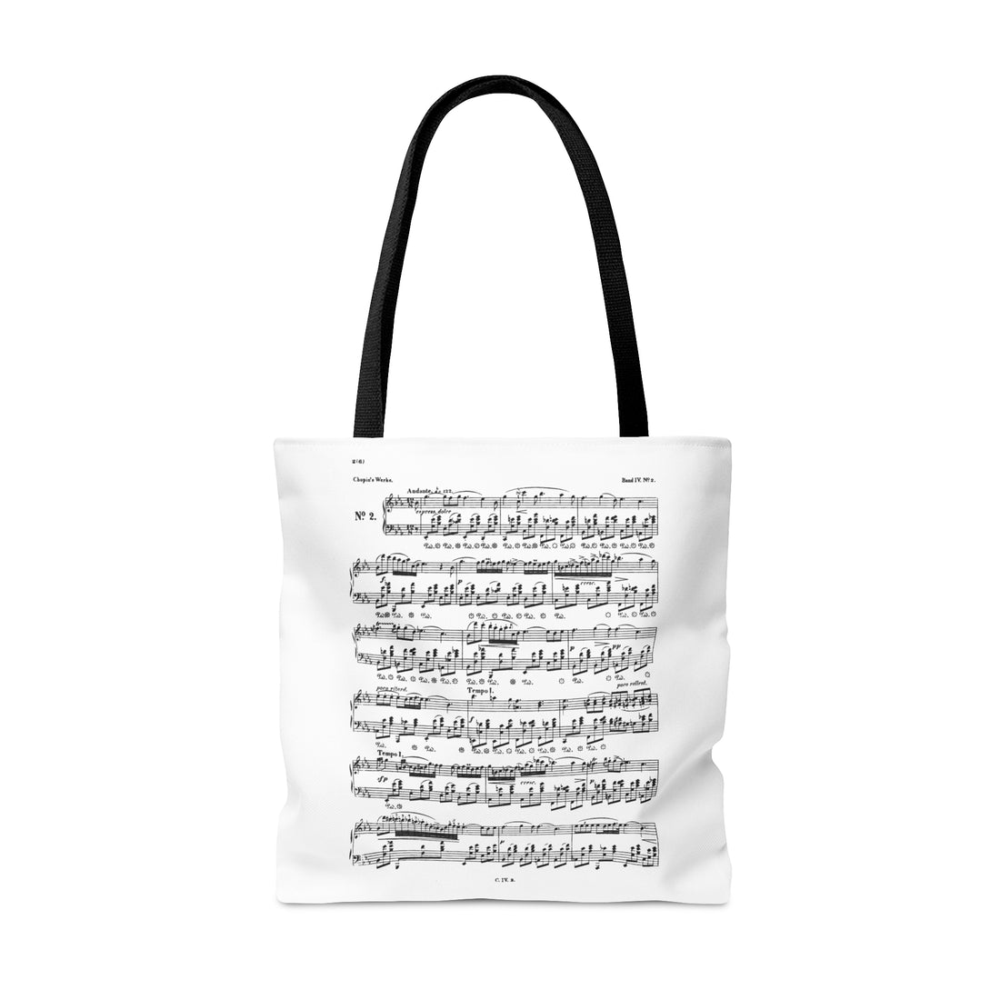 Chopin Nocturne cis-moll & Nocturne op. 9 No. 2 Es-dur (Double Sided Tote Bag)