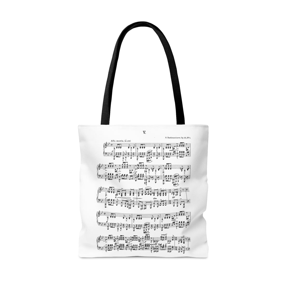 Rachmaninov Prelude op. 23 No. 2 & Prelude op. 23 No. 5 (Double Sided Tote Bag)