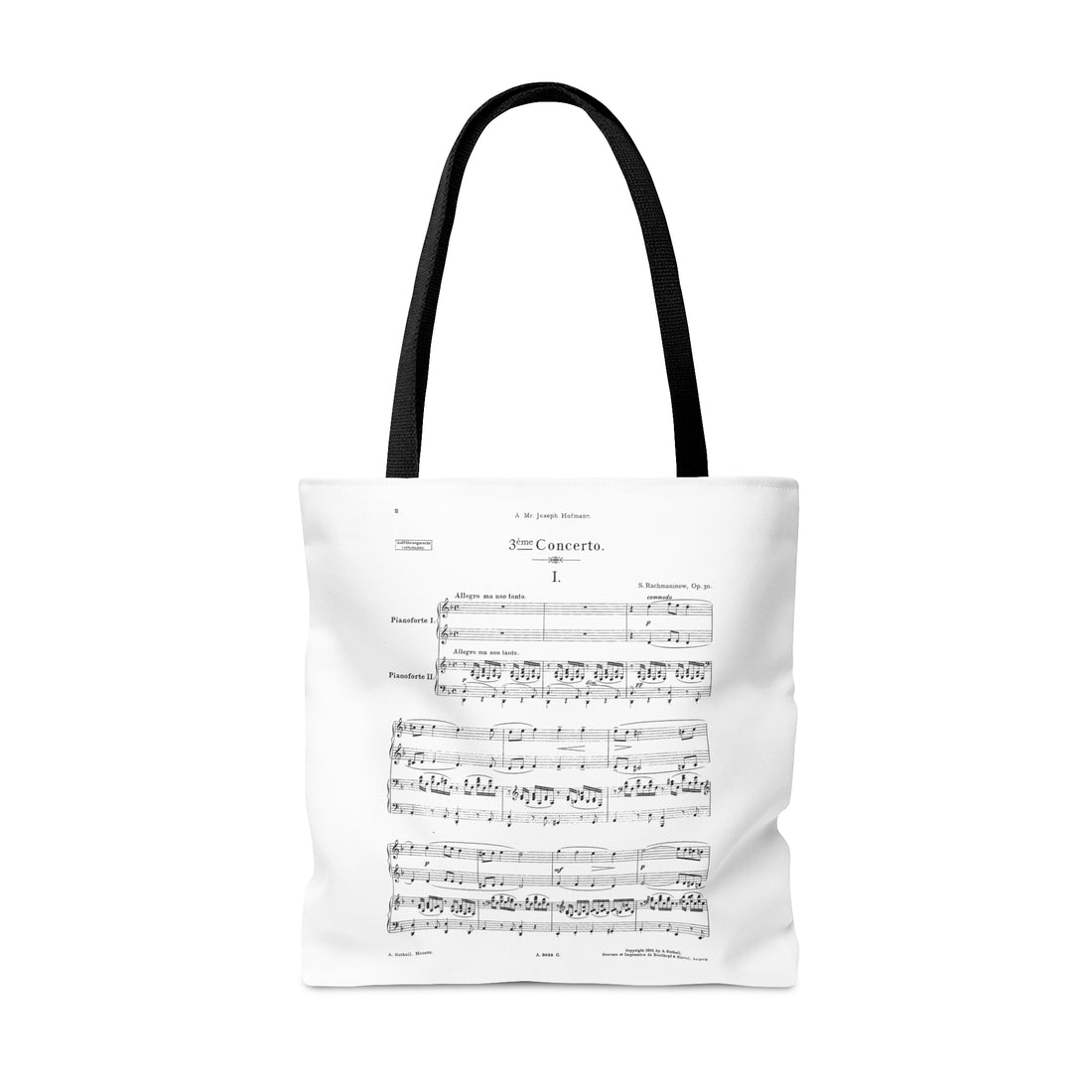 Rachmaninov Piano Concerto No. 2 c-moll & Piano Concerto No. 3 op. 30 d-moll (Double Sided Tote Bag)