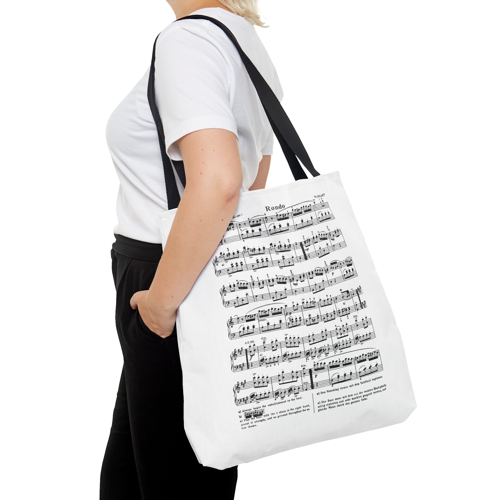 Mozart Piano Sonata No. 11 in A major, K. 331 / 300i Rondo alla Turca (Tote Bag)