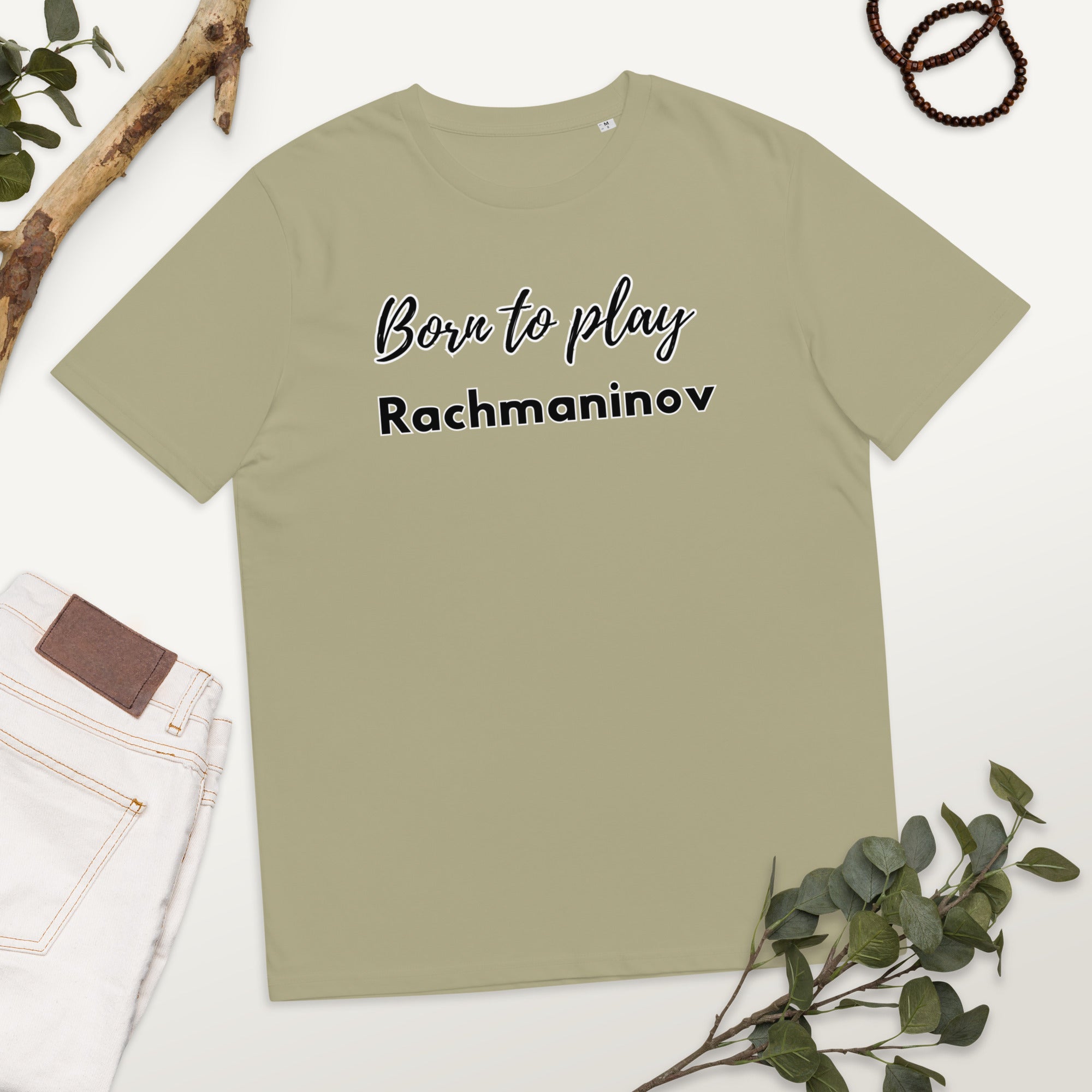 Born to play Rachmaninov - Unisex organic cotton t-shirt