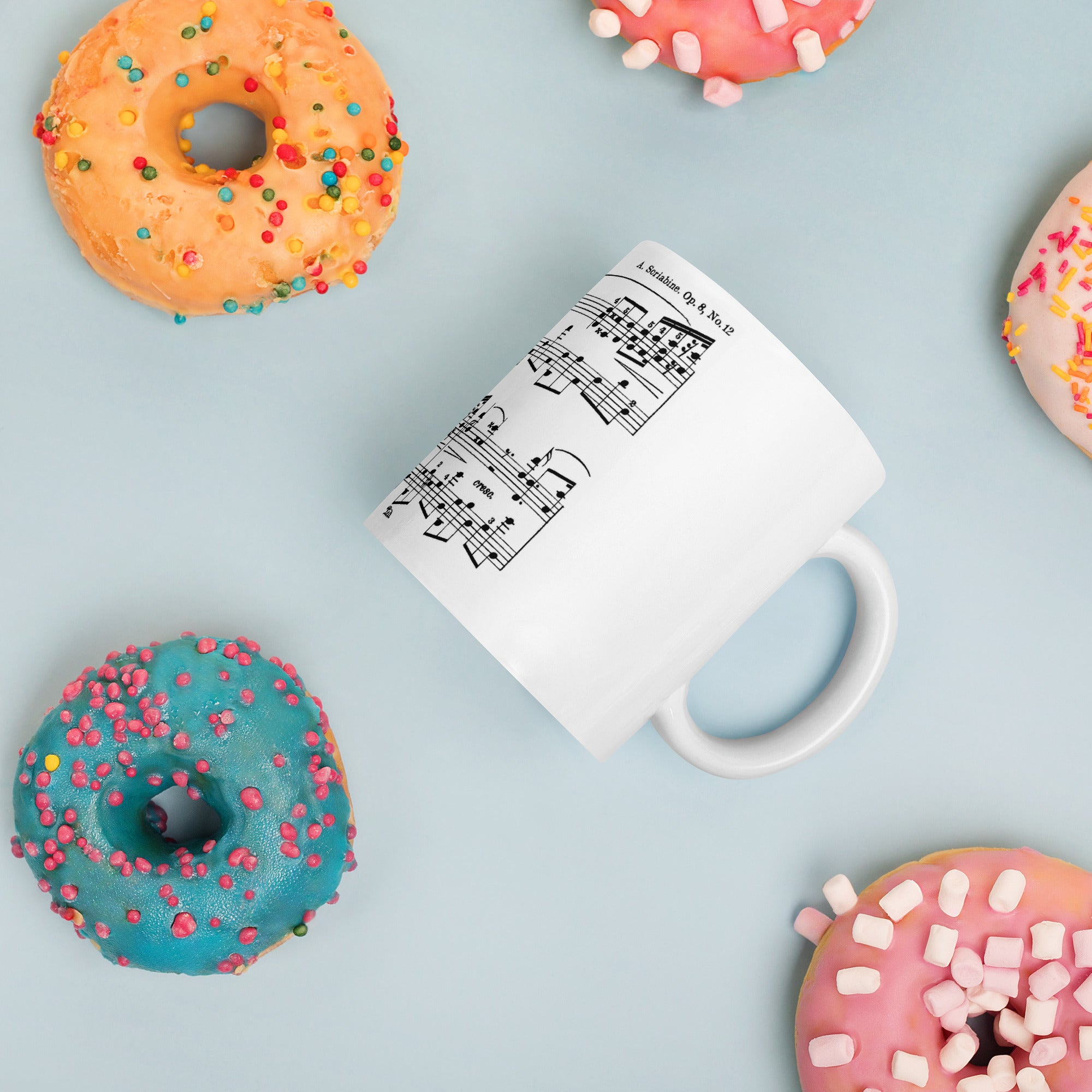 Scriabin Etude in D sharp Minor Op 8 No 12-1 - White Mug multiple sizes