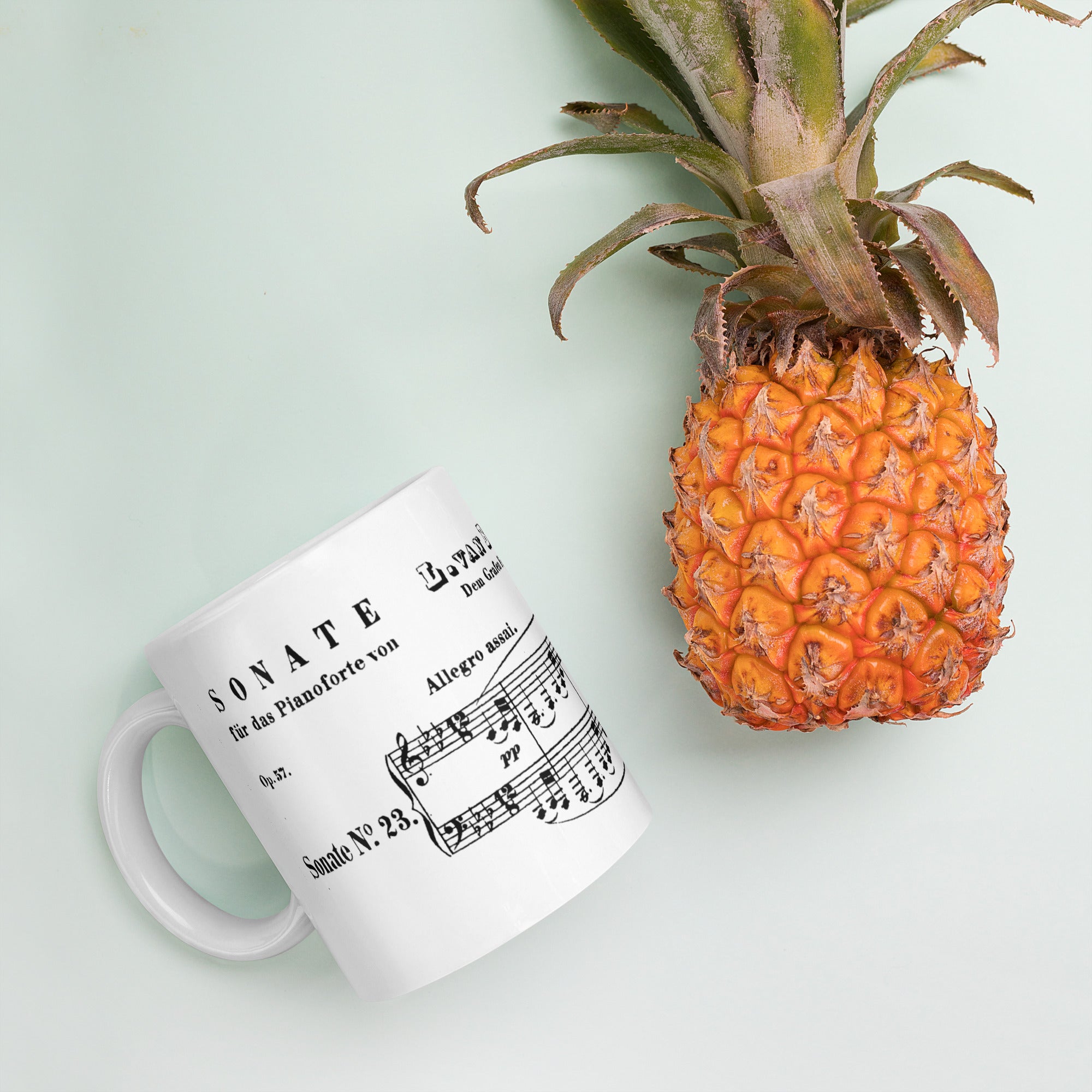 Beethoven Piano Sonata No. 23, Op 57 Appassionata - White Mug multiple sizes