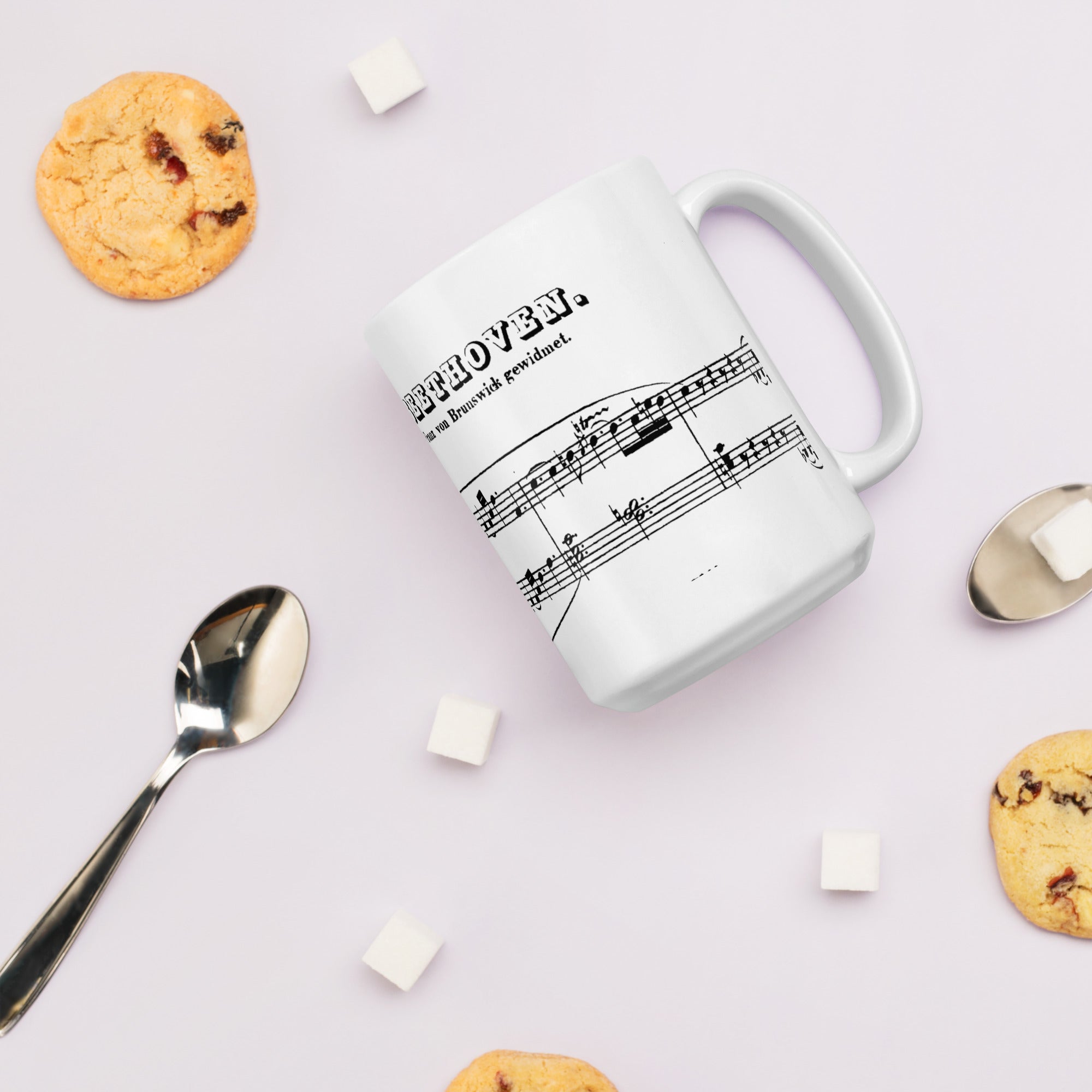 Beethoven Piano Sonata No. 23, Op 57 Appassionata - White Mug multiple sizes