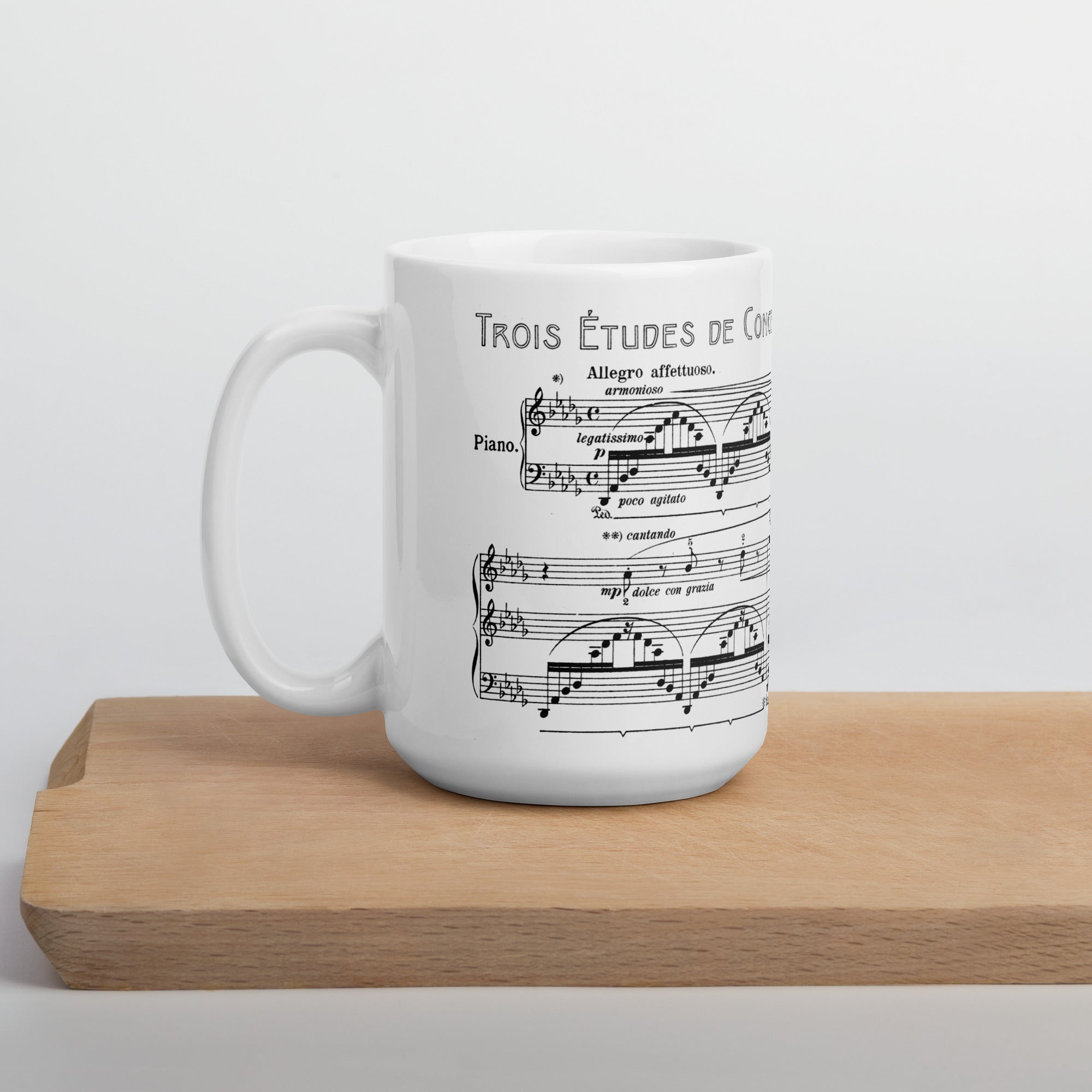 Liszt Concert Etude No. 3 Un Sospiro - White Mug multiple sizes