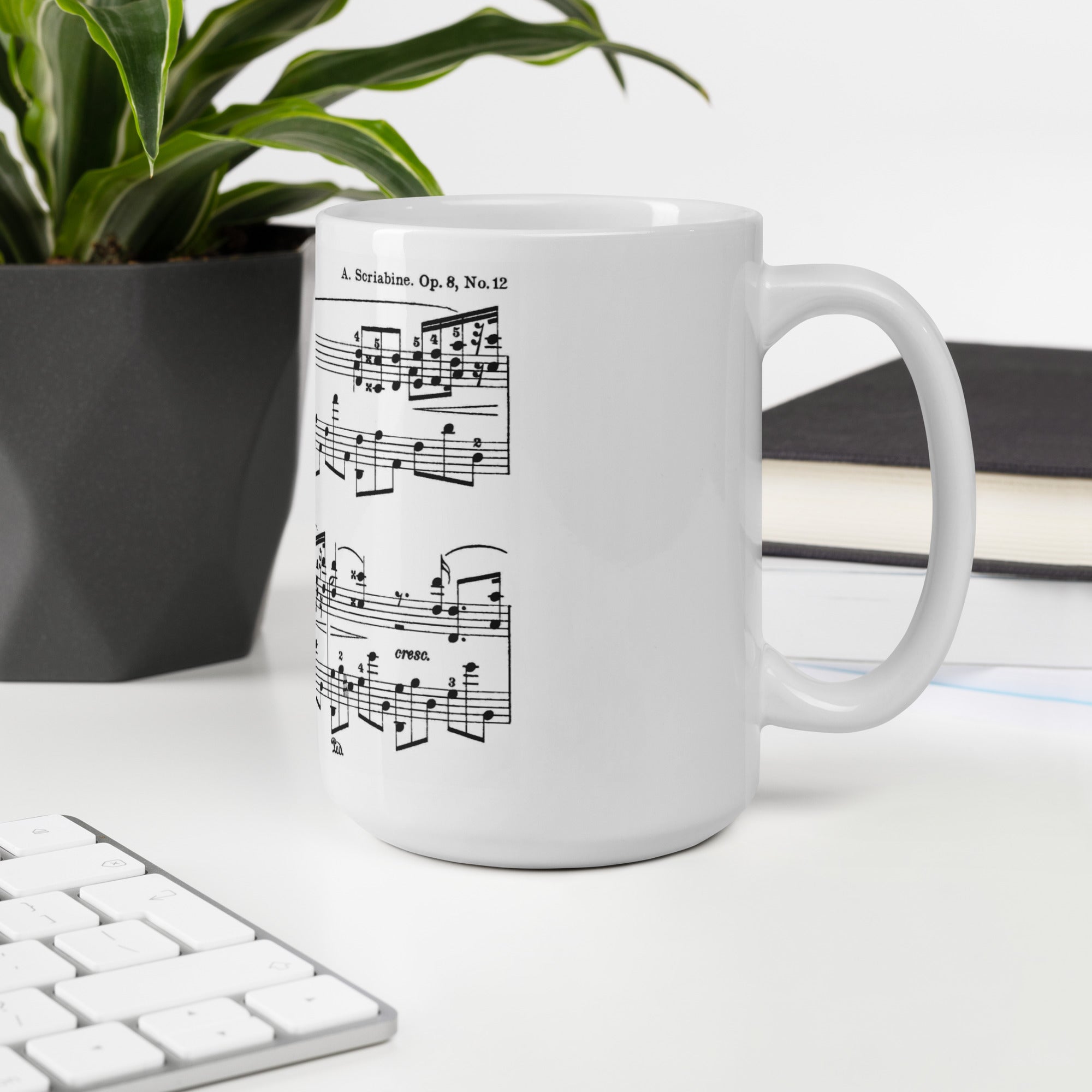 Scriabin Etude in D sharp Minor Op 8 No 12-1 - White Mug multiple sizes