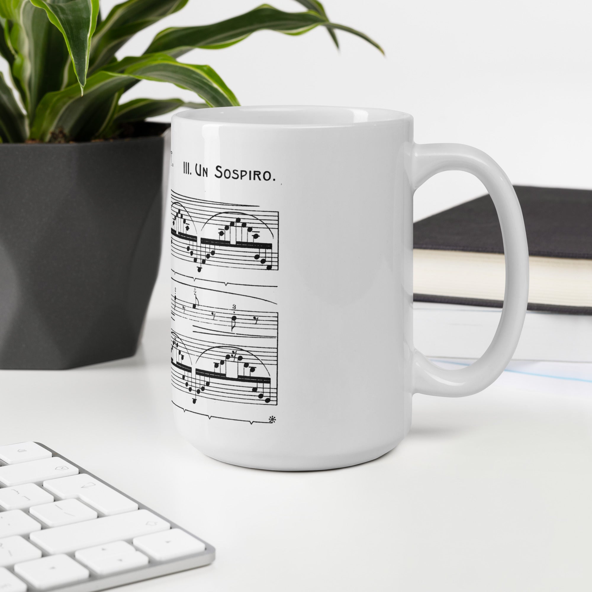 Liszt Concert Etude No. 3 Un Sospiro - White Mug multiple sizes