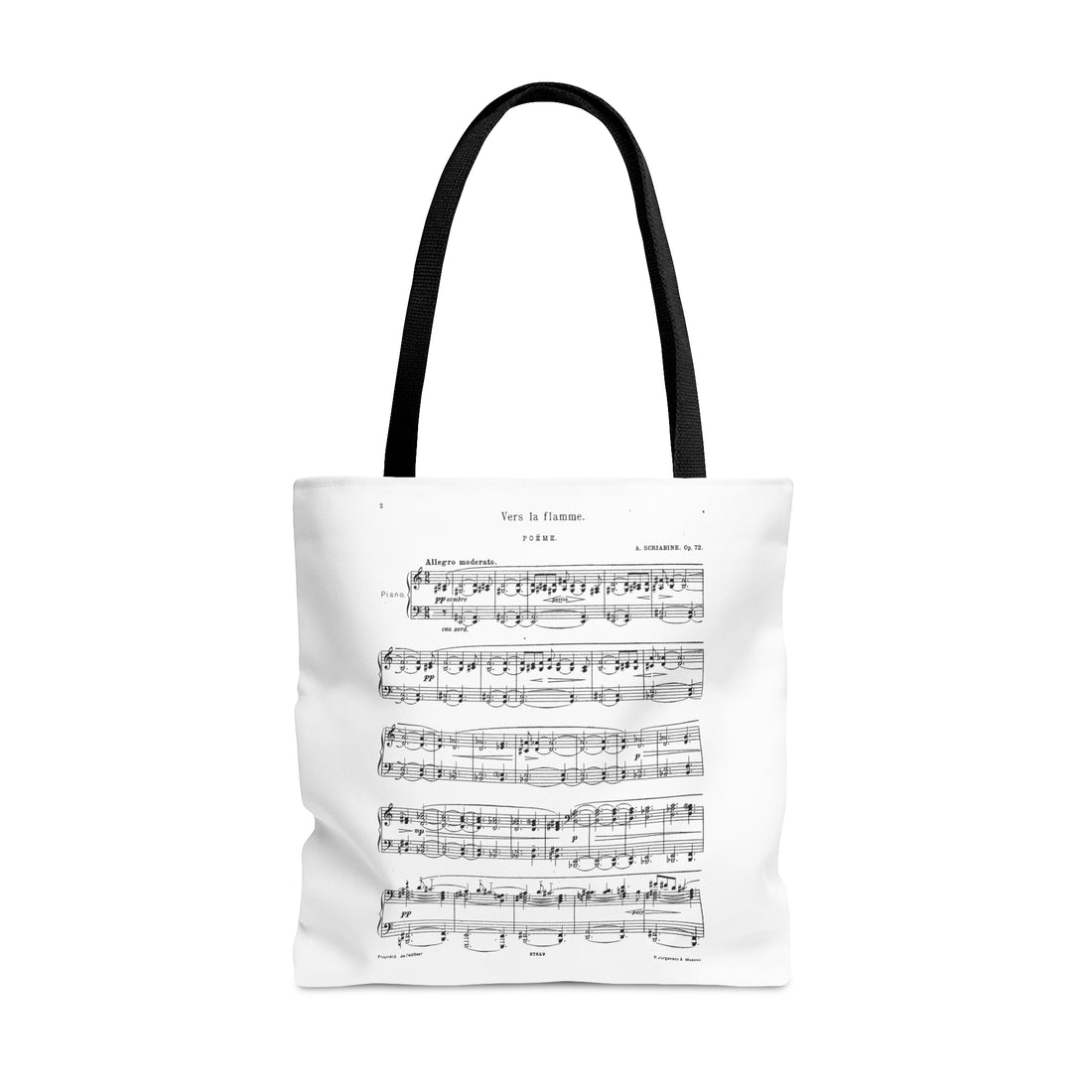 Scriabin Vers la flamme op. 72 & 5th-sonata (Double Sided Tote Bag)
