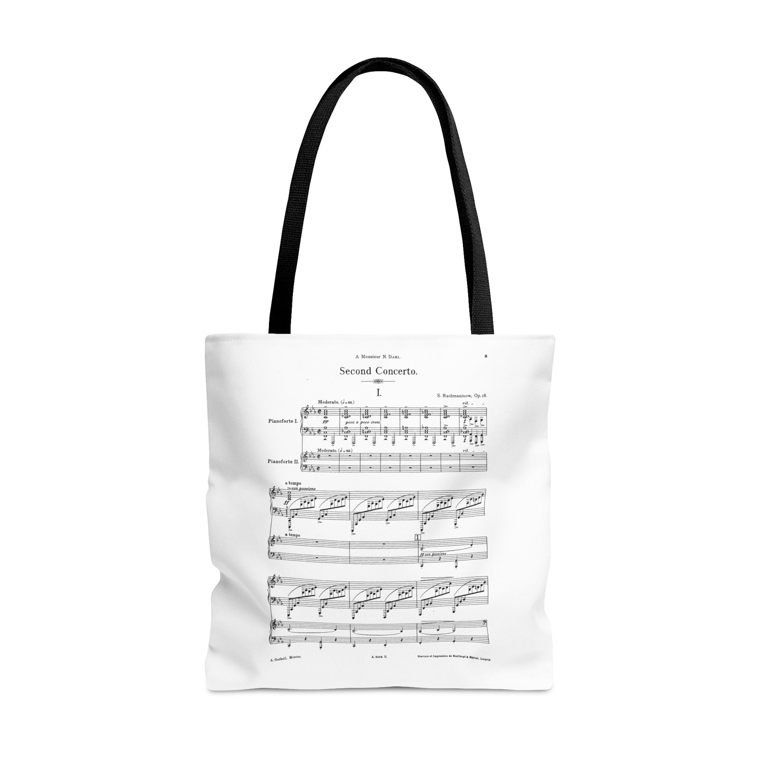 Rachmaninov Piano Concerto No. 2 c-moll &amp; Piano Concerto No. 3 op. 30 d-moll  (Double Sided Tote Bag)