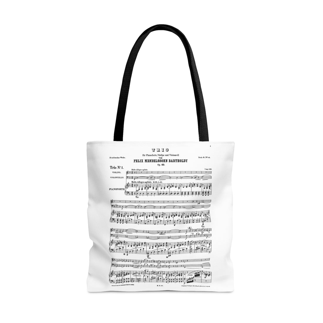 Mendelssohn - Trio no.1 in d-minor, op.49 (Tote Bag)