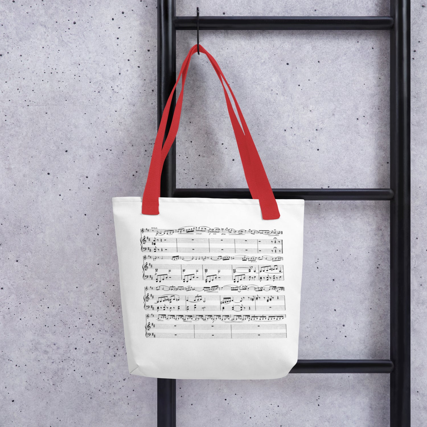 Tchaikovsky Violin Concerto Op 35 - Tote bag polyester fabric with multiple color handles (One sided print)