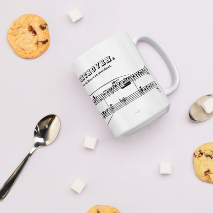 Beethoven Piano Sonata No. 23, Op 57 Appassionata - White Mug multiple sizes