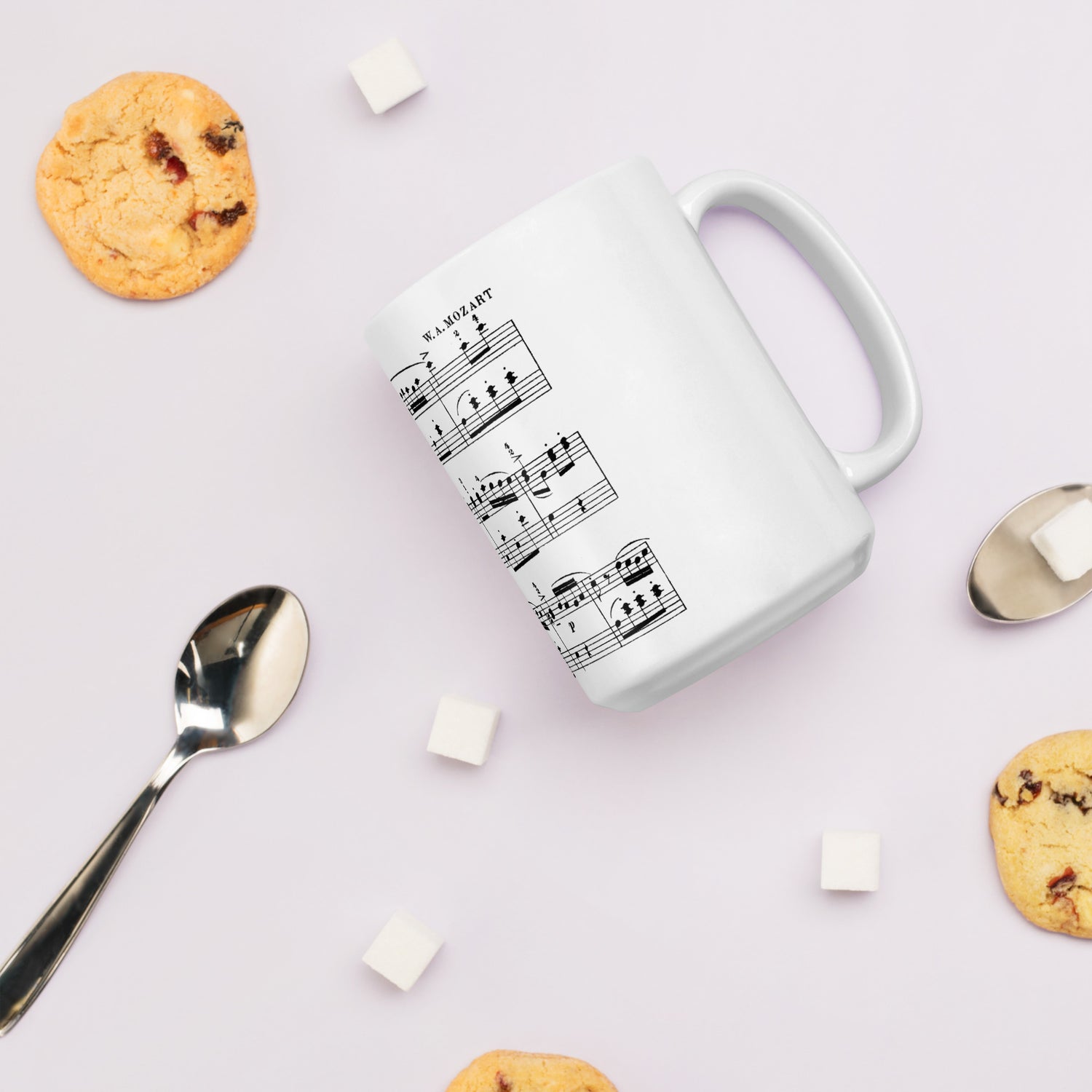 Mozart Piano Sonata No. 11 in A major, Rondo alla Turca - White Mug multiple sizes