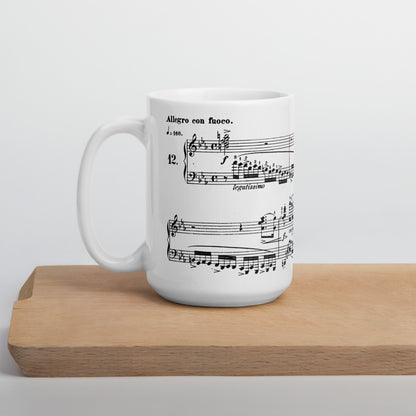 Chopin Etude op.10 No.12 - White Mug multiple sizes