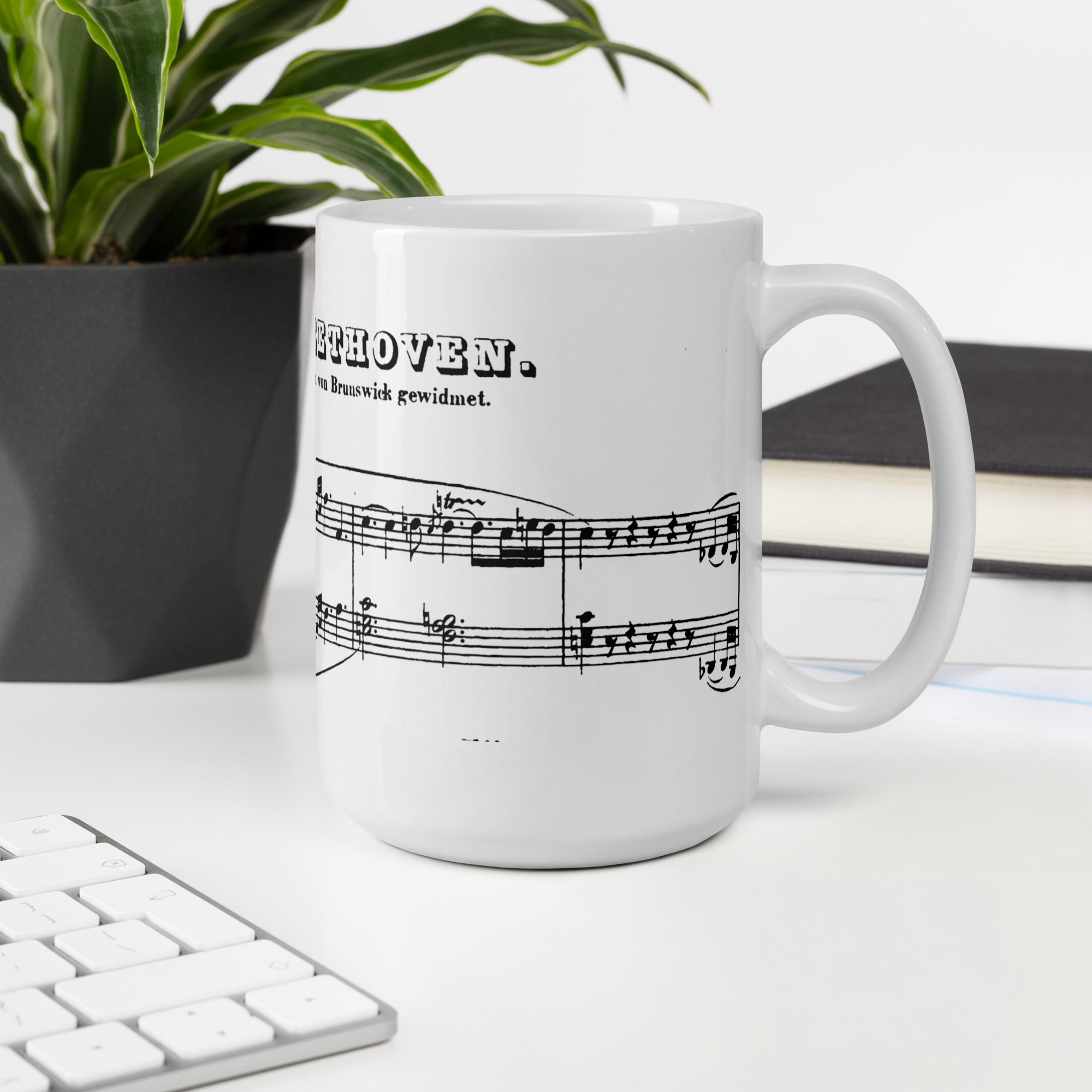 Beethoven Piano Sonata No. 23, Op 57 Appassionata - White Mug multiple sizes