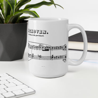 Beethoven Piano Sonata No. 23, Op 57 Appassionata - White Mug multiple sizes