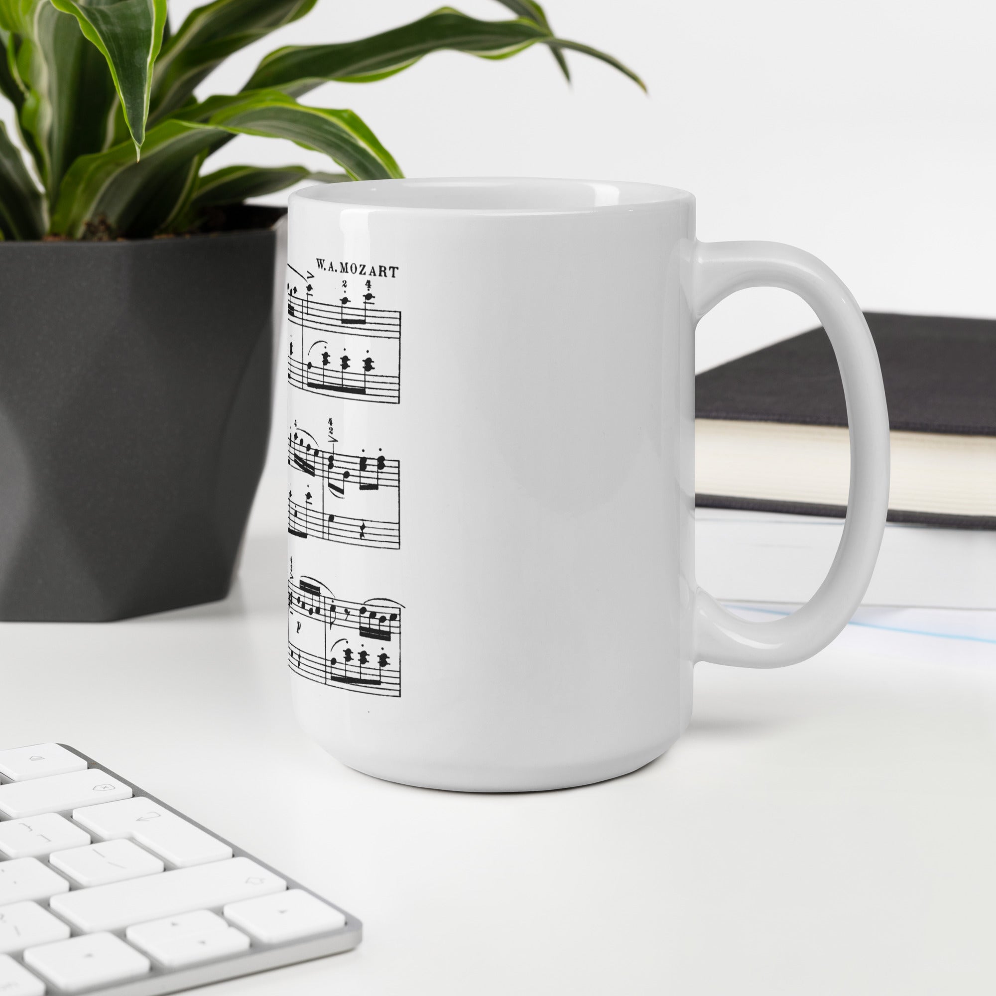 Mozart Piano Sonata No. 11 in A major, Rondo alla Turca - White Mug multiple sizes