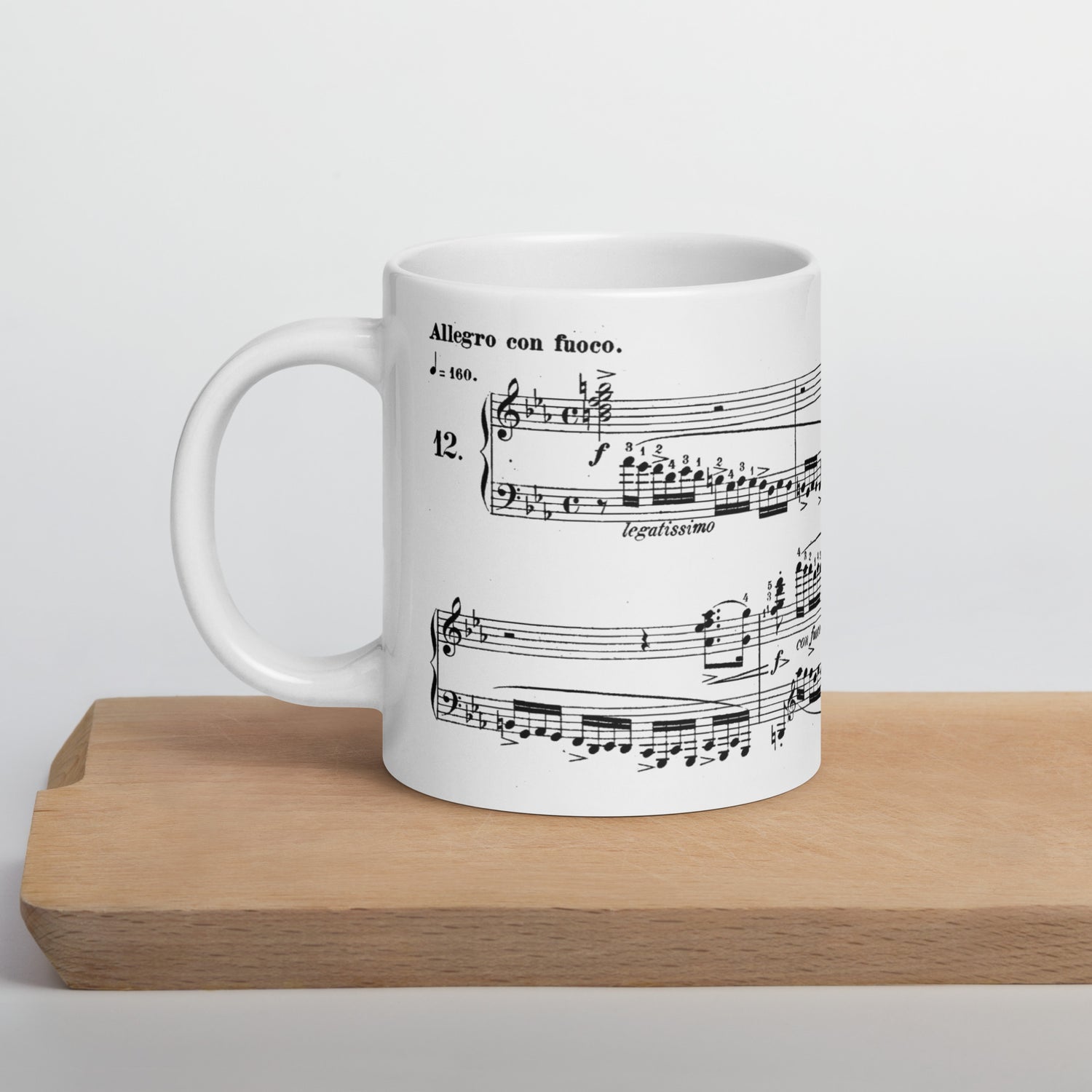Chopin Etude op.10 No.12 - White Mug multiple sizes