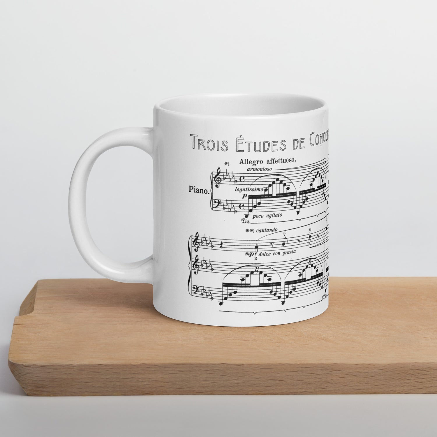 Liszt Concert Etude No. 3 Un Sospiro - White Mug multiple sizes