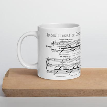 Liszt Concert Etude No. 3 Un Sospiro - White Mug multiple sizes