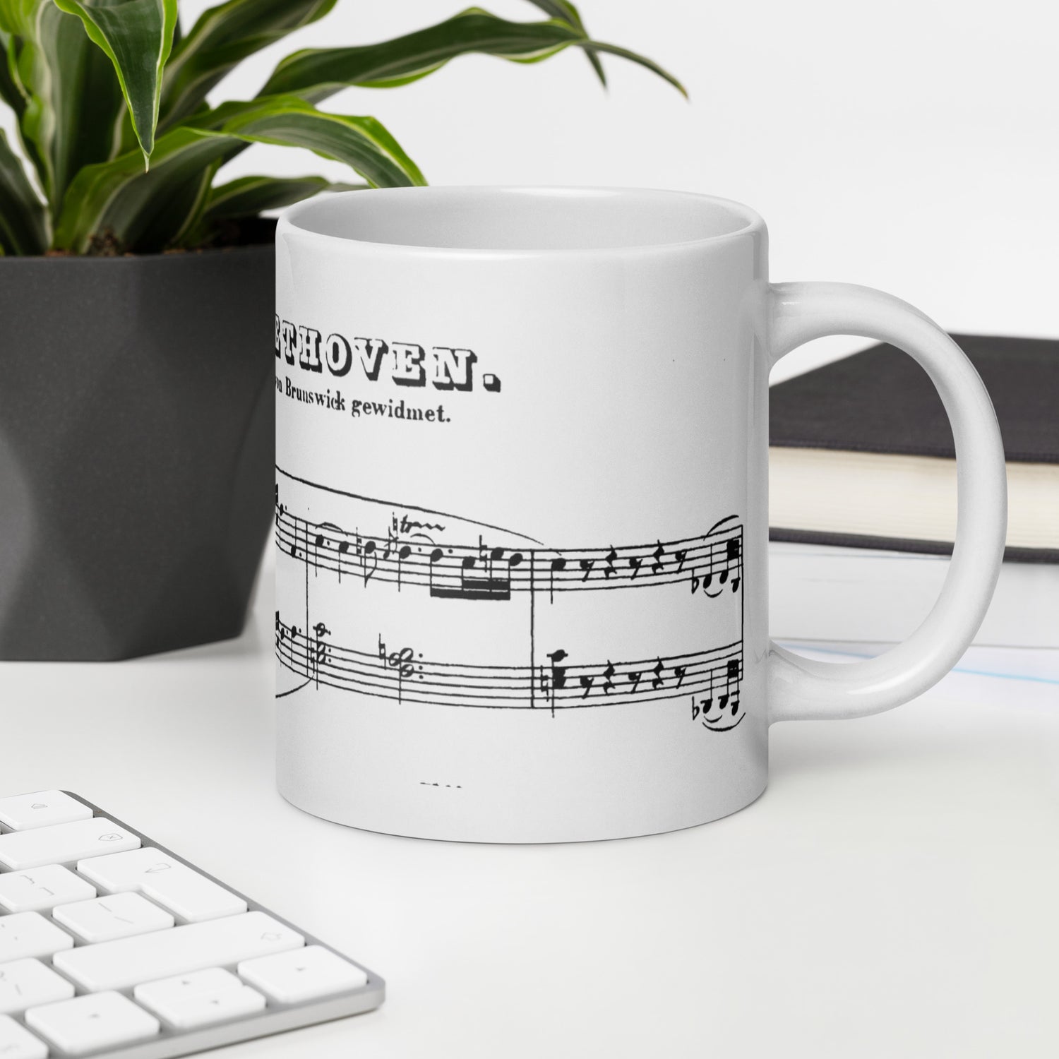 Beethoven Piano Sonata No. 23, Op 57 Appassionata - White Mug multiple sizes