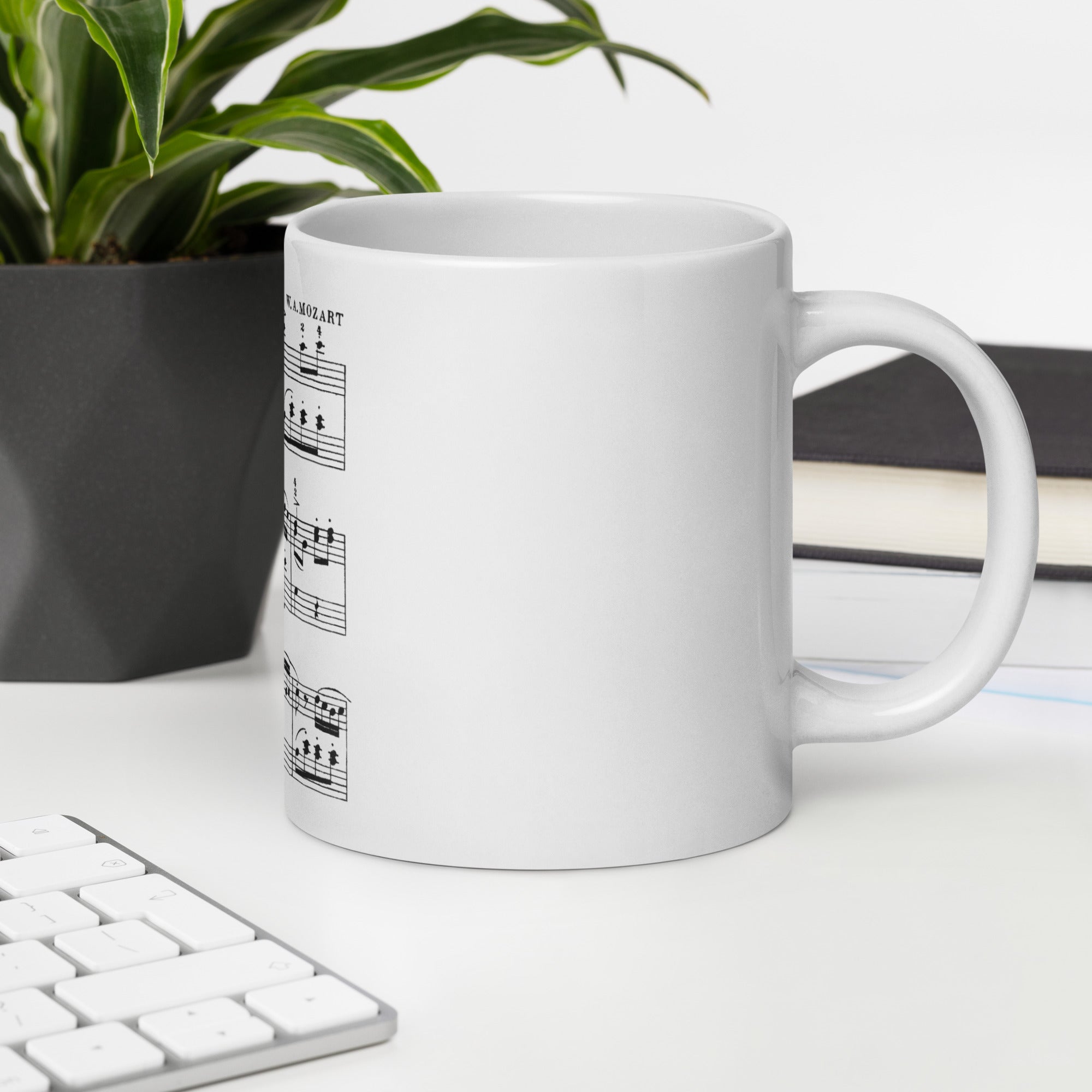 Mozart Piano Sonata No. 11 in A major, Rondo alla Turca - White Mug multiple sizes